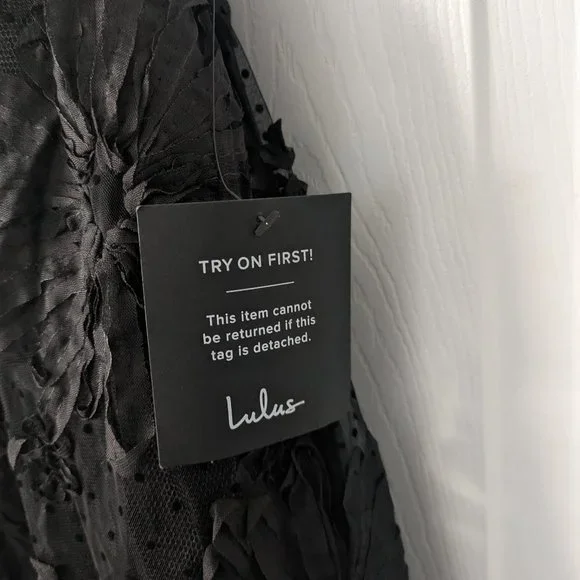 Lulu's Black Floral Lace Midi Dress - Picture 5 of 5